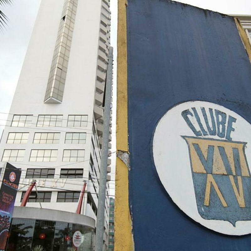 Sede do Clube XV funcionou durante muitos anos na Avenida Washigton Luís, no canal 3, em Santos
