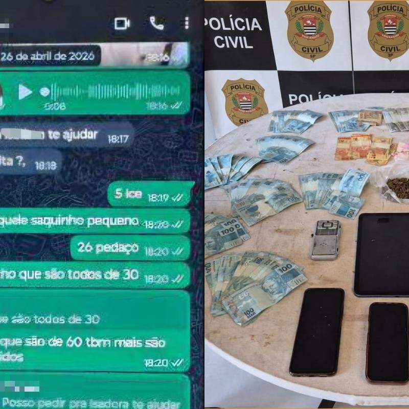 Os três suspeitos foram encaminhados à delegacia e permanecem à disposição da Justiça