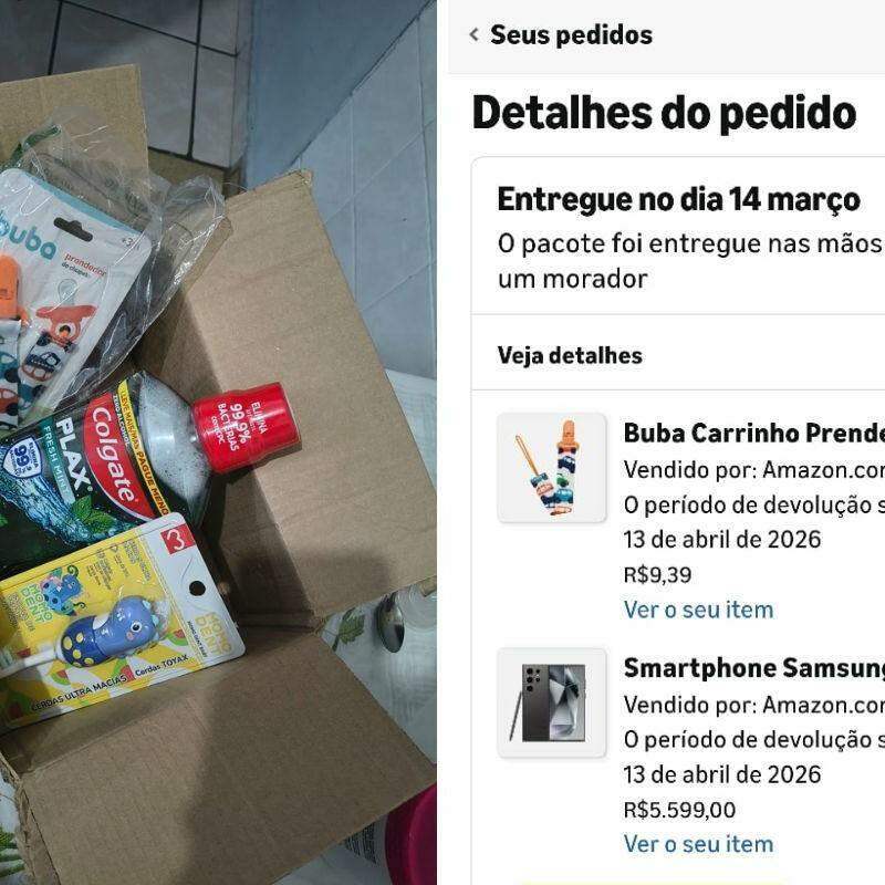 Um enxaguante Colgate Plax chegou na encomenda em Praia Grande em vez do celular Galaxy S4 Ultra, da marca Samsung