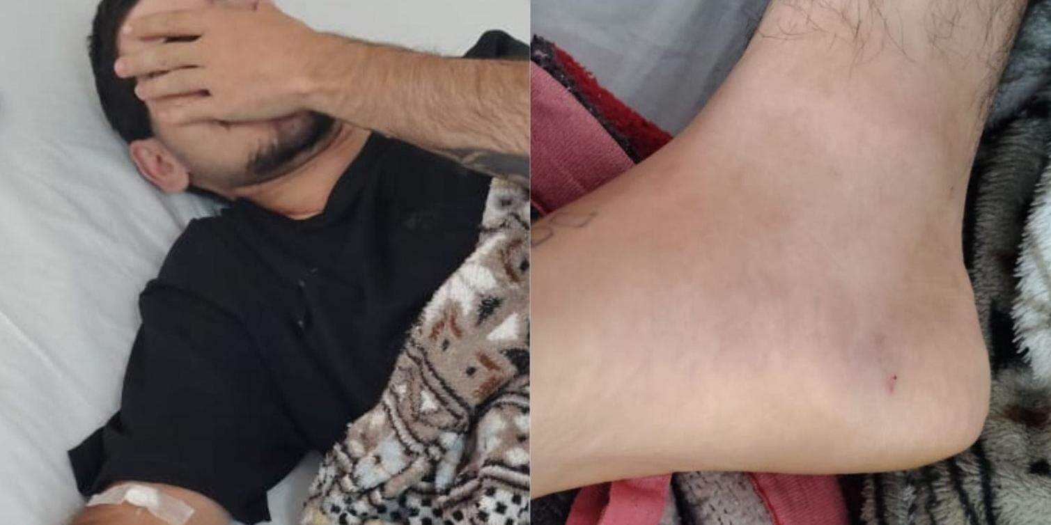 A vítima caminhava ao lado da esposa, que carregava o bebê de seis meses do casal, quando sentiu que havia pisado em algo