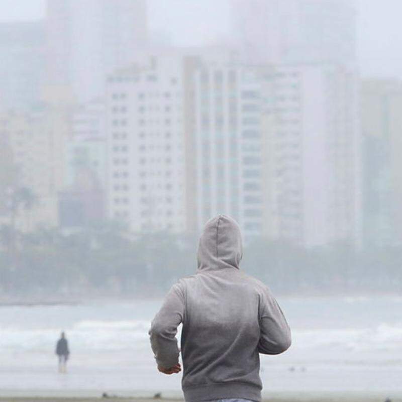 Tempo frio continua no início da semana na Baixada Santista