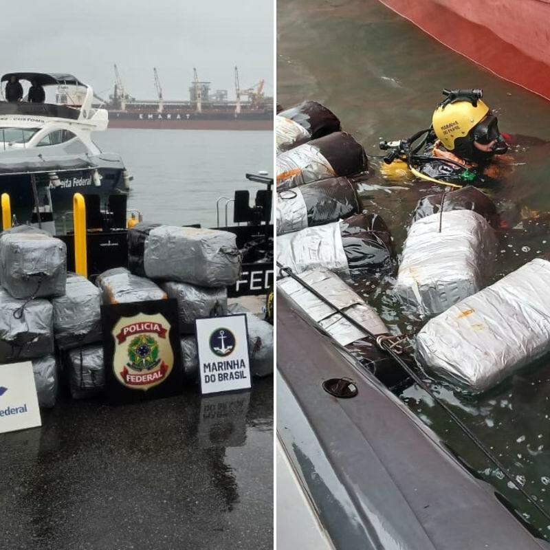 A ação contou com apoio da Marinha do Brasil, Receita Federal e Guarda Portuária