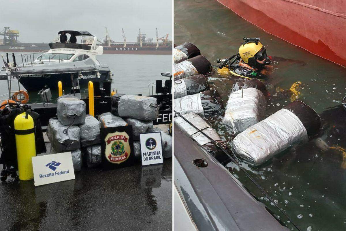 A ação contou com apoio da Marinha do Brasil, Receita Federal e Guarda Portuária