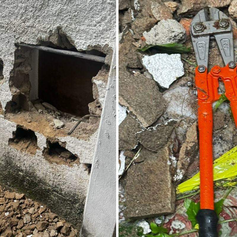 Criminosos invadiram imóvel vizinho e quebraram parede para furtar supermercado no Centro de Registro