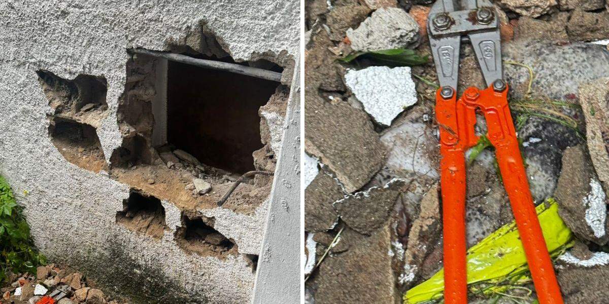 Criminosos invadiram imóvel vizinho e quebraram parede para furtar supermercado no Centro de Registro