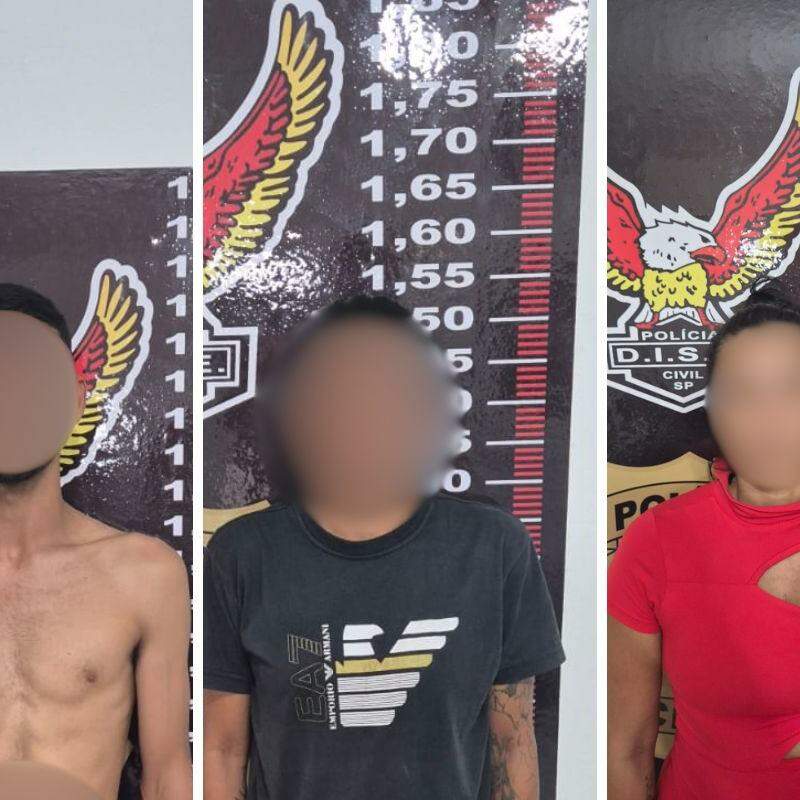 Trio foi preso em flagrante e levado para a Dise de Itanhaém