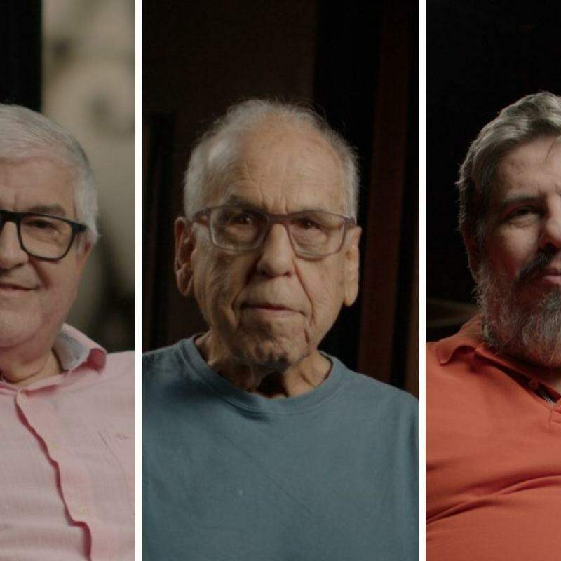 Eduardo Silva (à esquerda), Walter Dias (ao centro) e Sergio Willians (à direita) estão entre os presentes no documentário