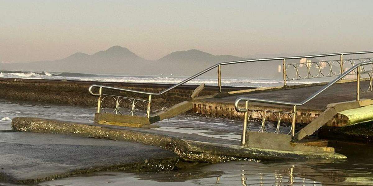 Estrutura passou por serviço de nivelamento recentemente