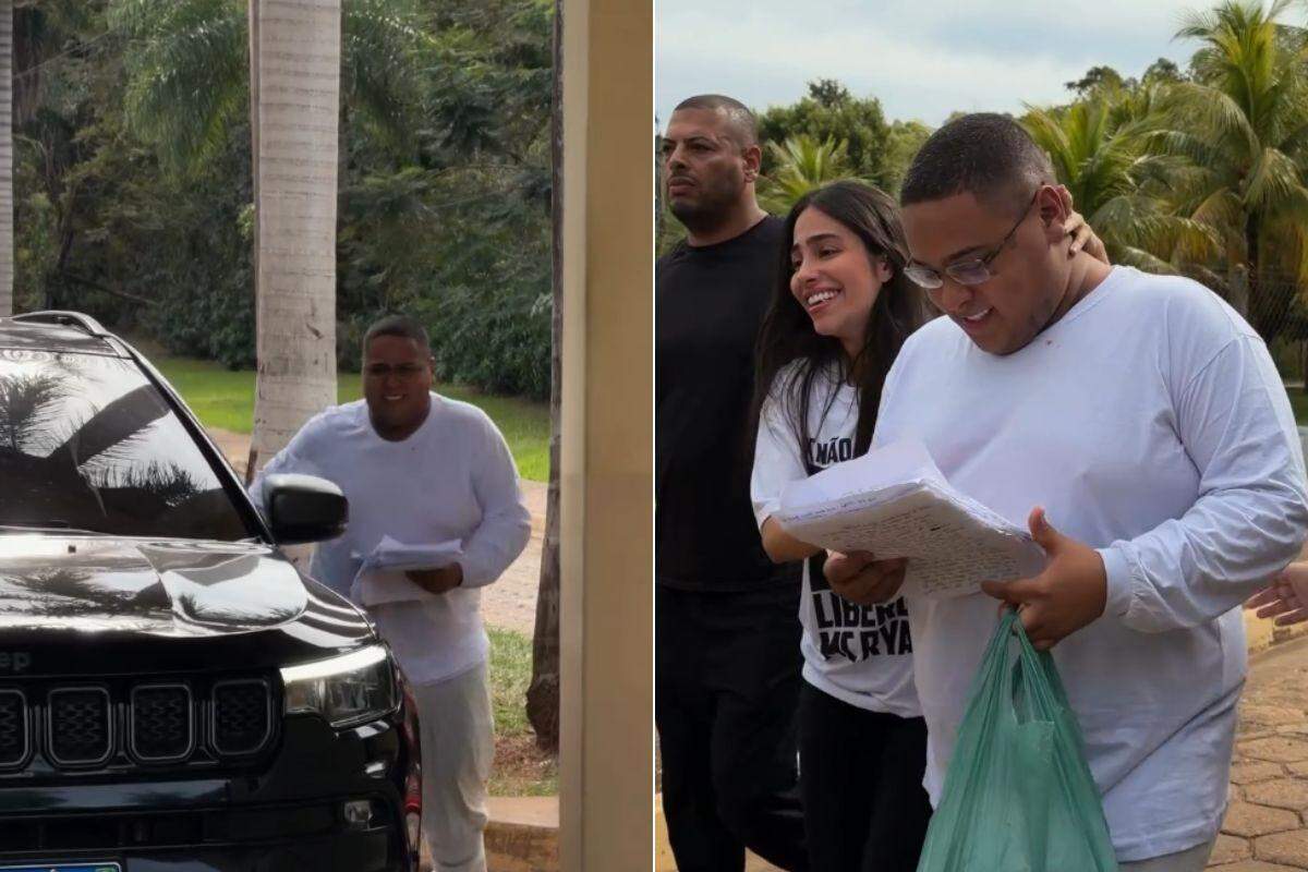 MC Ryan SP sai da prisão após ser detido pela PF na Baixada Santista e afirma: 'Não sou bandido'; VÍDEO