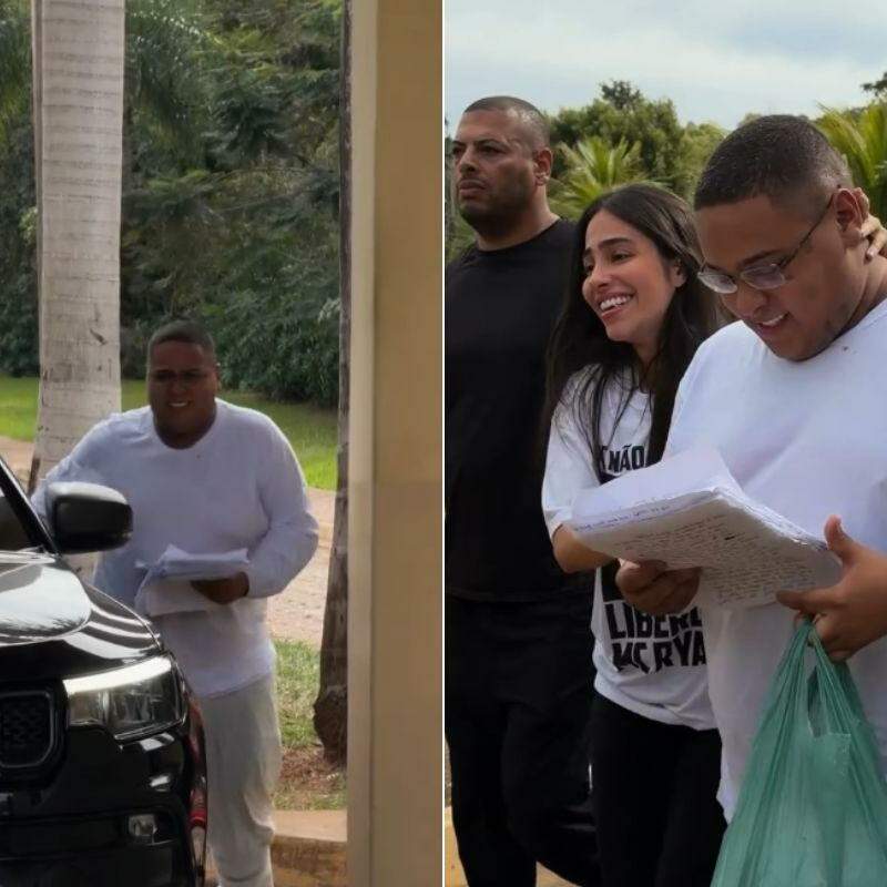 O cantor deixou a prisão ao lado da esposa