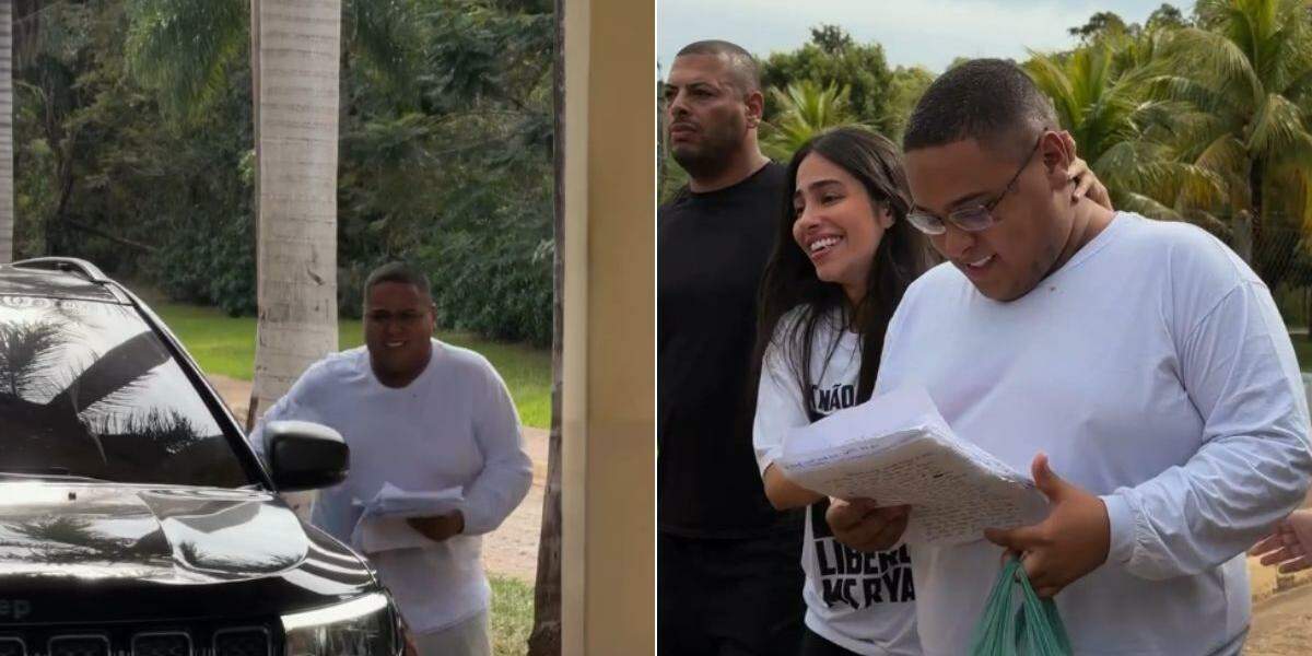 O cantor deixou a prisão ao lado da esposa