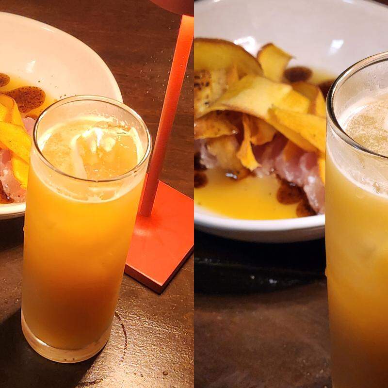Drinque Mercado de Peixe e crudo