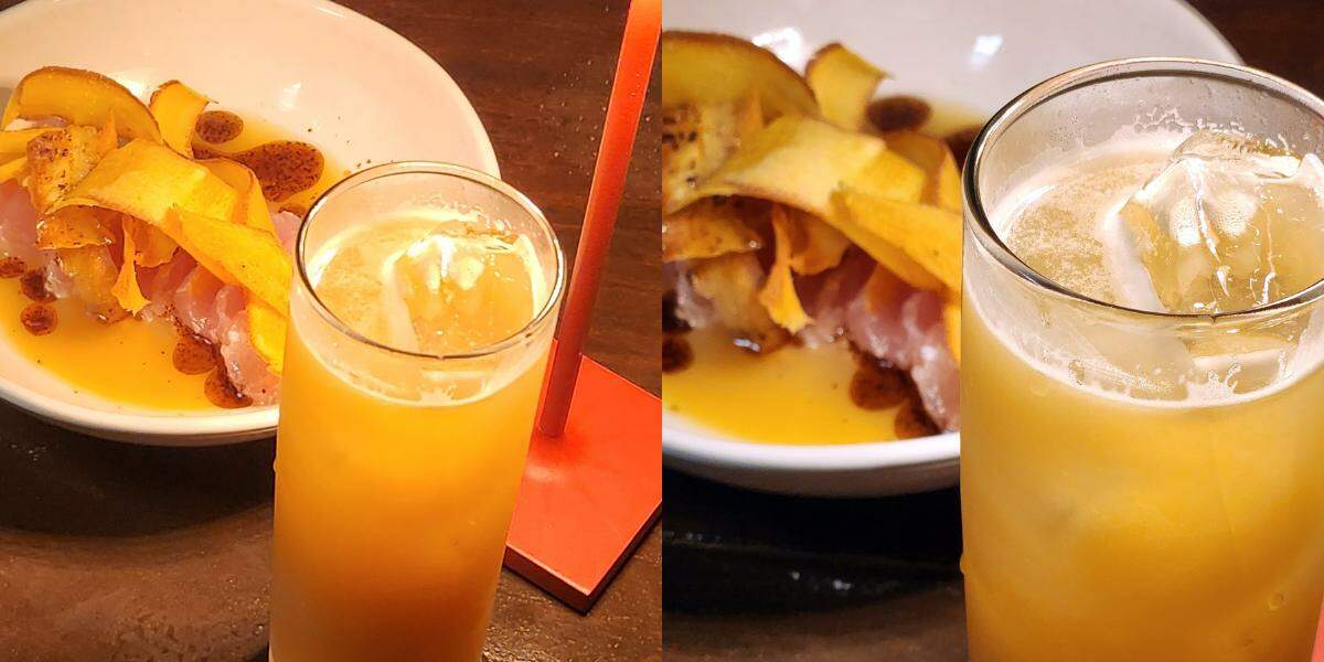 Drinque Mercado de Peixe e crudo