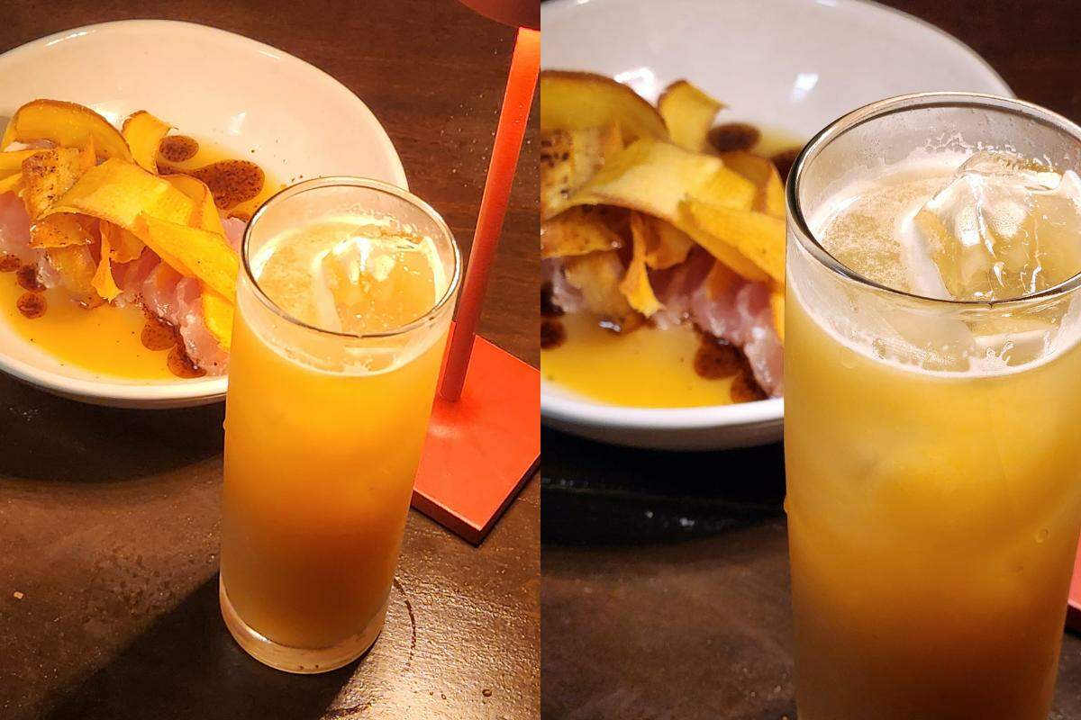 Drinque Mercado de Peixe e crudo