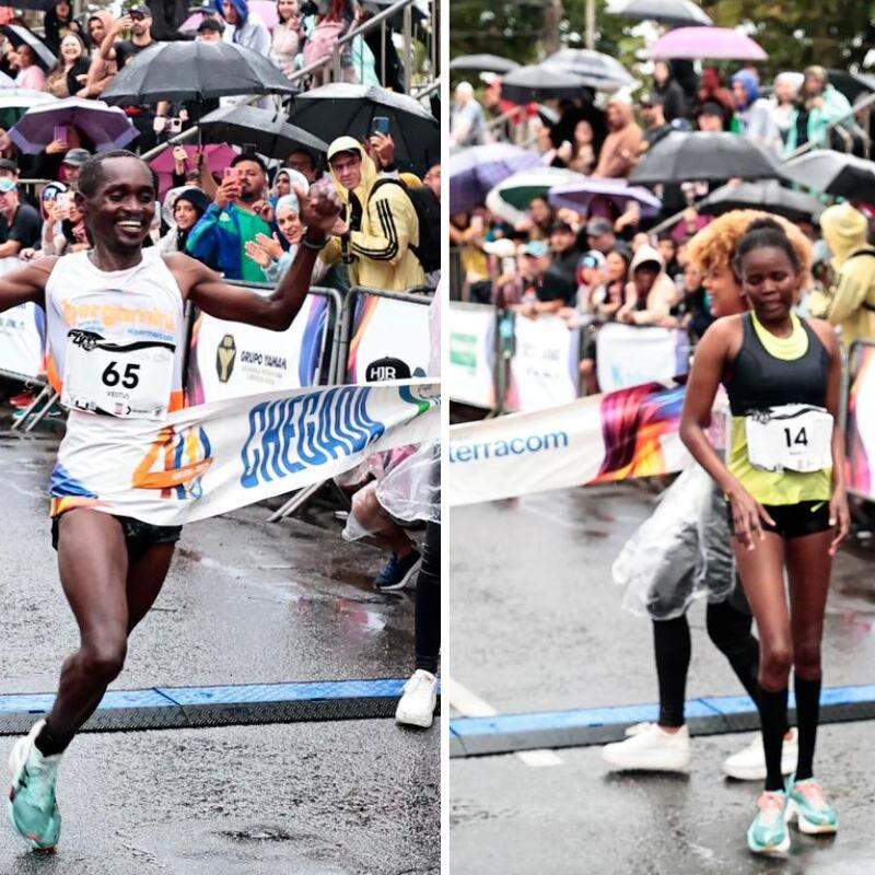 Vestus Cheboi e Nanci Cheptegei venceram a 40ª edição dos 10 KM Tribuna - Terracom, em Santos