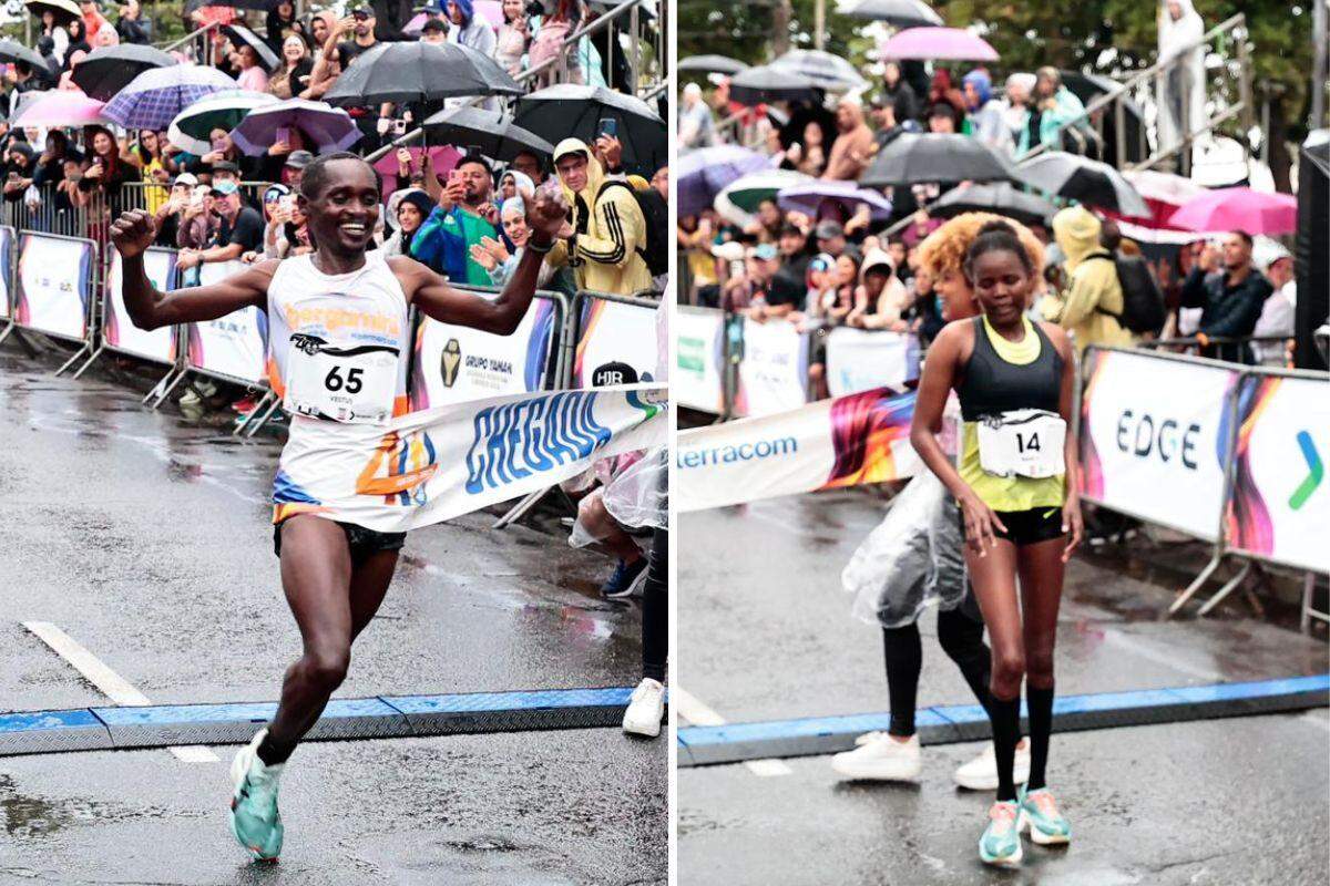 Vestus Cheboi e Nanci Cheptegei venceram a 40ª edição dos 10 KM Tribuna - Terracom, em Santos