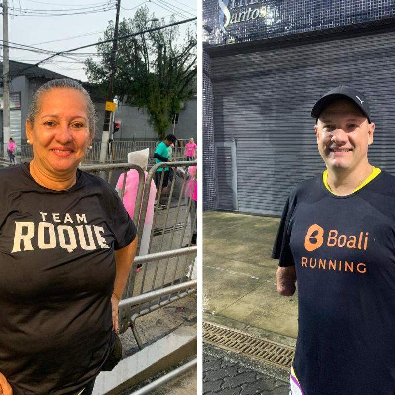 Maria Eunice e Filipe superaram limites na prova dos 10 KM Tribuna - Terracom deste domingo (17) em Santos