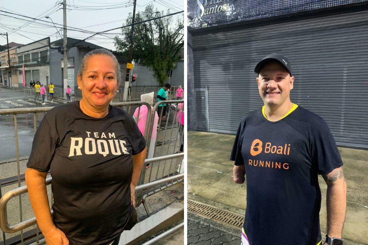 Maria Eunice e Filipe superaram limites na prova dos 10 KM Tribuna - Terracom deste domingo (17) em Santos
