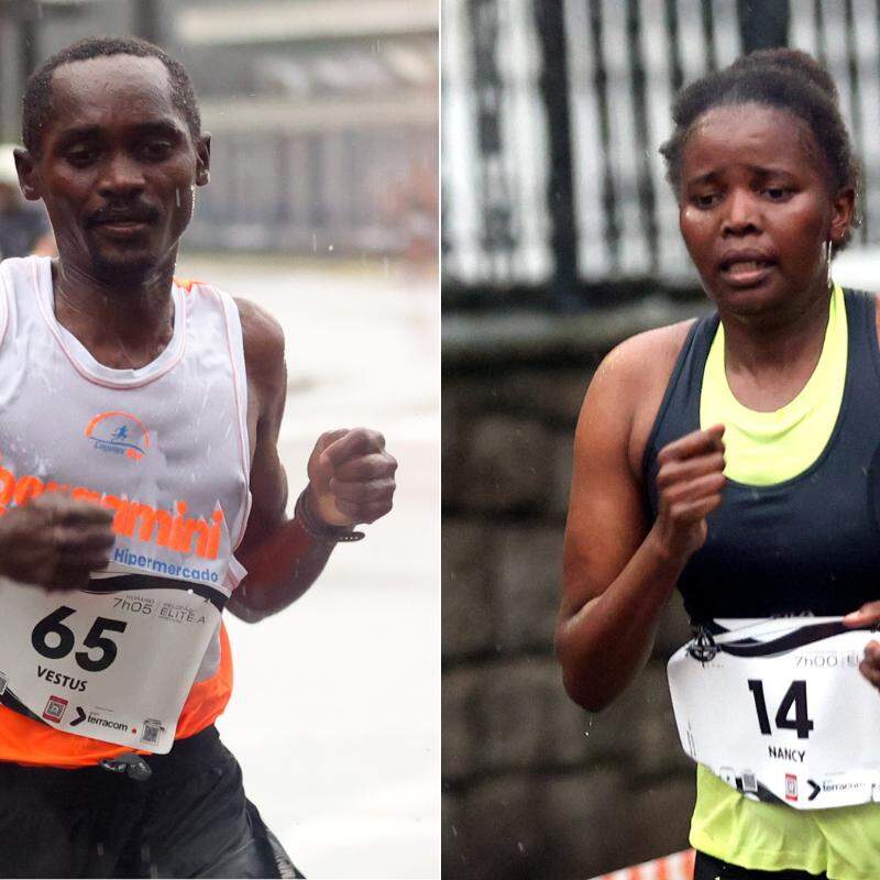 Vestus Cheboi Chemjor e a ugandesa Nancy Cheptegei, vencedores dos 10km Tribuna Terracom
