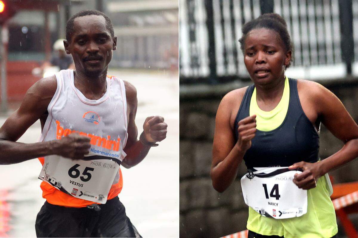 Vestus Cheboi Chemjor e a ugandesa Nancy Cheptegei, vencedores dos 10km Tribuna Terracom