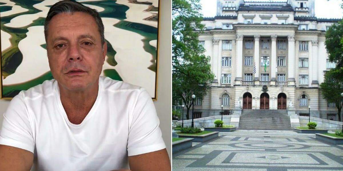 Prefeito de Santos, Rogério Santos (esq.), anunciou que está com câncer e que vai se afastar da Prefeitura
