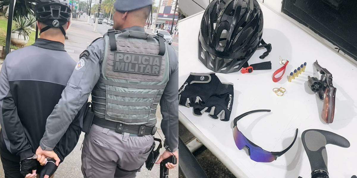 O jovem estava disfarçado de ciclista