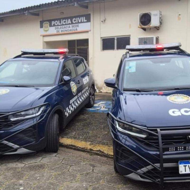 Suspeito foi detido e conduzido à Delegacia de Polícia de Mongaguá, onde teve a prisão em flagrante decretada