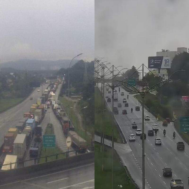 Motoristas encaram congestionamento na Baixada Santista na manhã desta quinta (21)