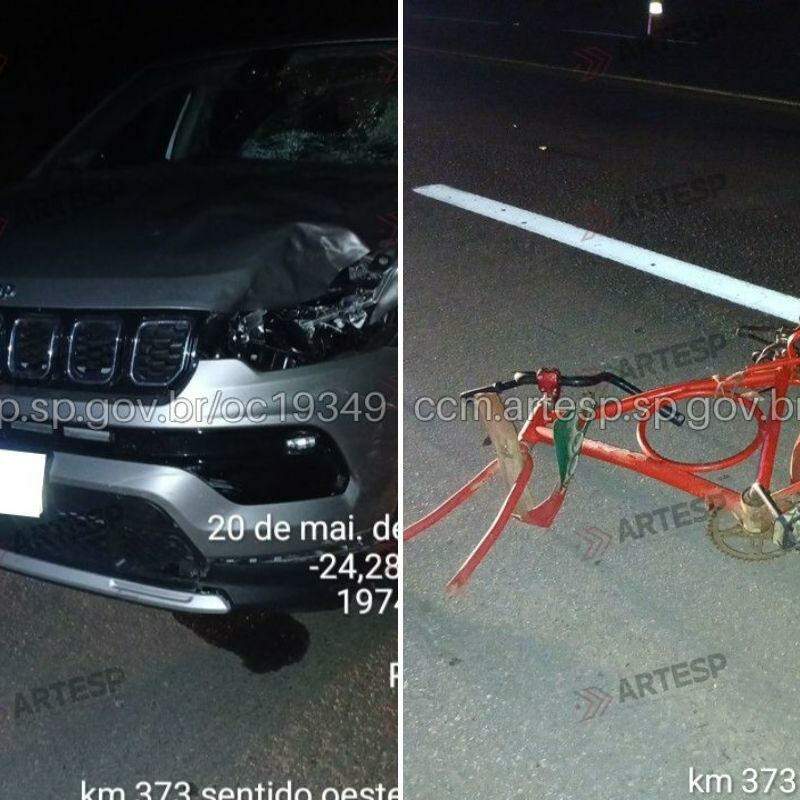 Acidente ocorreu na noite desta quarta-feira (20) em Pedro de Toledo