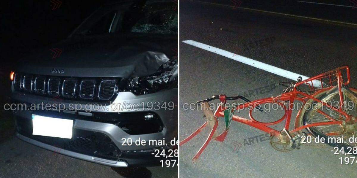 Acidente ocorreu na noite desta quarta-feira (20) em Pedro de Toledo