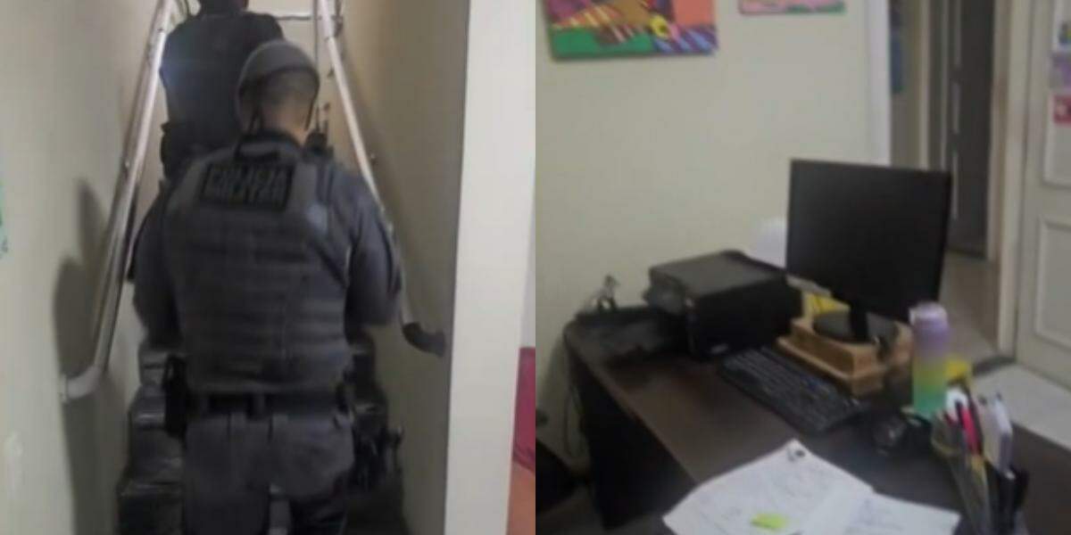 De acordo com a instituição, os criminosos também vandalizaram o local, danificando o portão e portas da unidade, além de cortarem a rede de proteção lateral do prédio