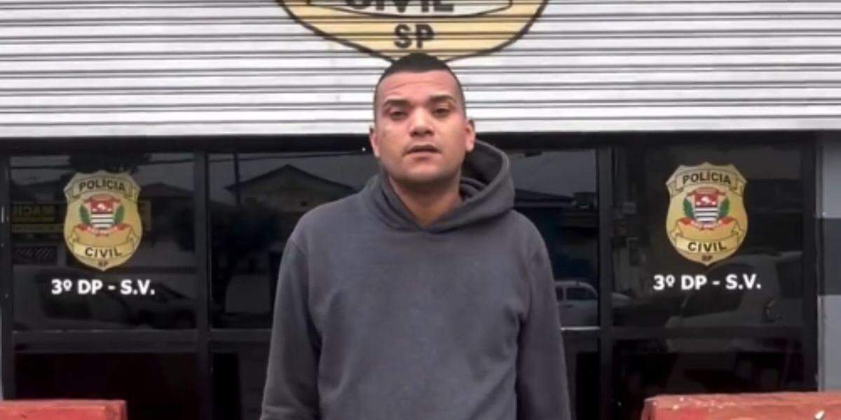 'Bomba' é conhecido por conteúdos humorísticos e gravou vídeo em delegacia de São Vicente