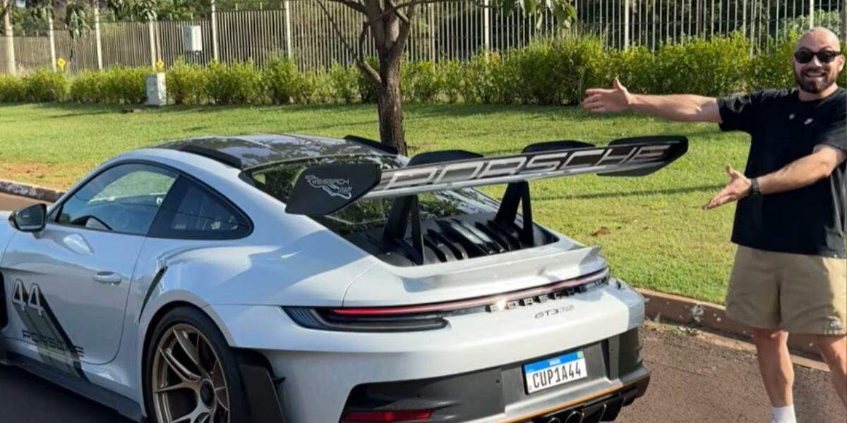 Influenciador Luan Marques Galasso publicou vídeo dando detalhes do Porsche 911 GT3 RS, que foi de Neymar