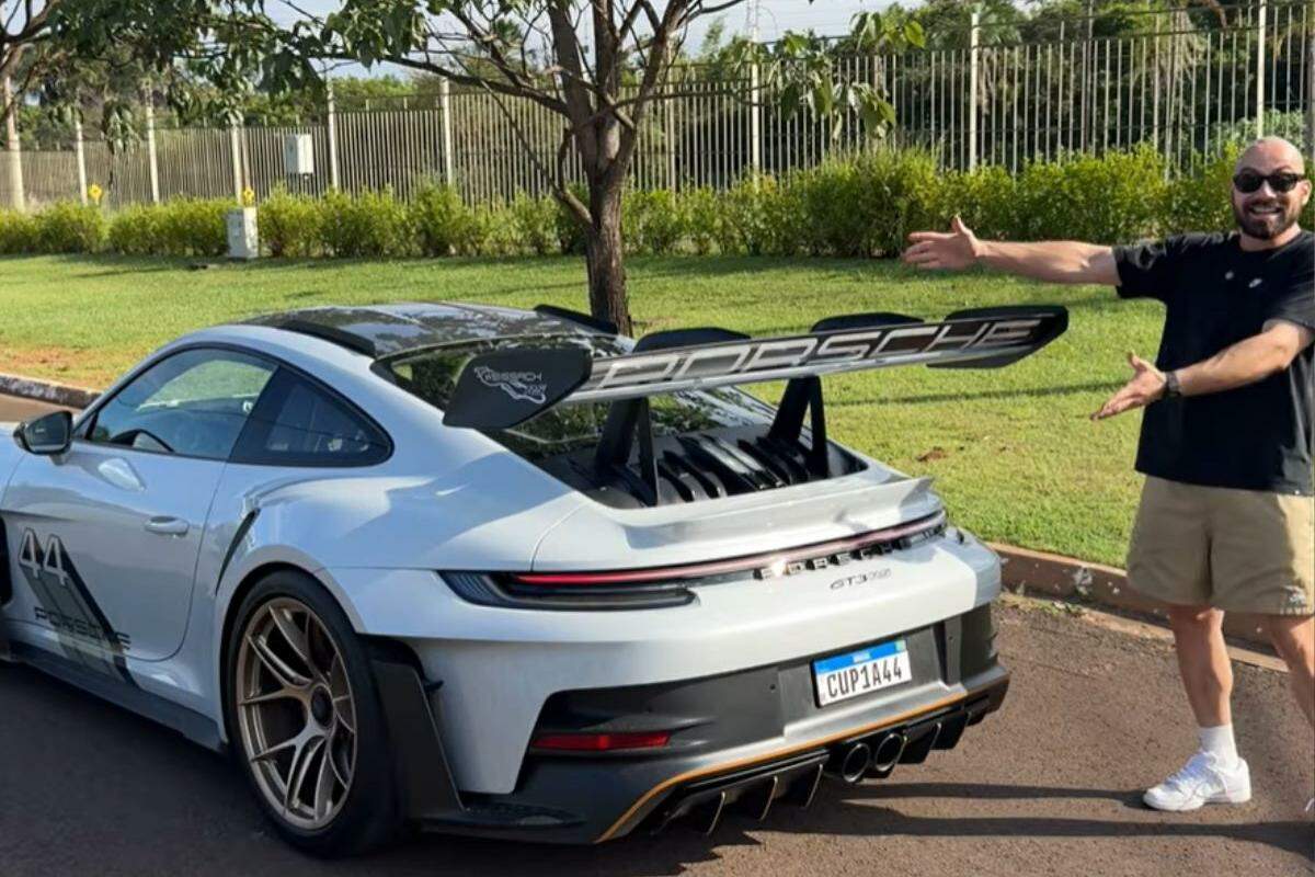 Influenciador Luan Marques Galasso publicou vídeo dando detalhes do Porsche 911 GT3 RS, que foi de Neymar