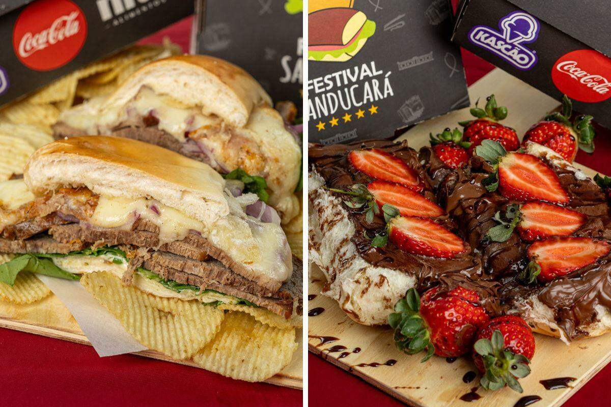 Há versões salgadas e doces dos sanduíches feitos com pão de cará