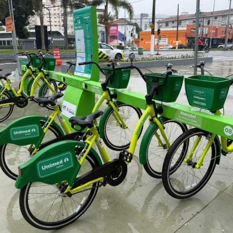 Além da melhoria nas estações, parte das bicicletas está sendo trocada em Santos
