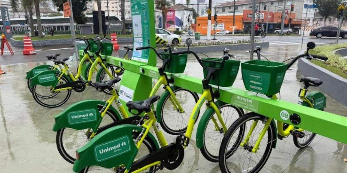 Além da melhoria nas estações, parte das bicicletas está sendo trocada em Santos