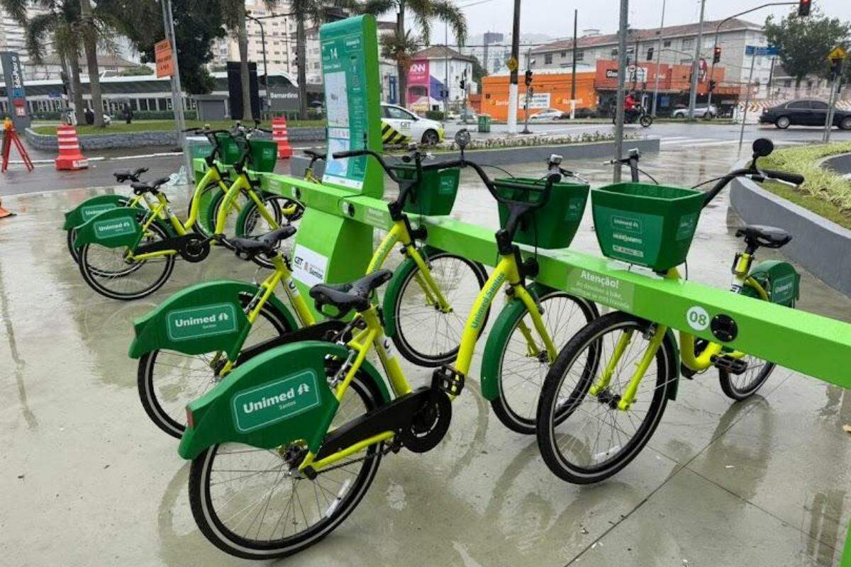 Além da melhoria nas estações, parte das bicicletas está sendo trocada em Santos