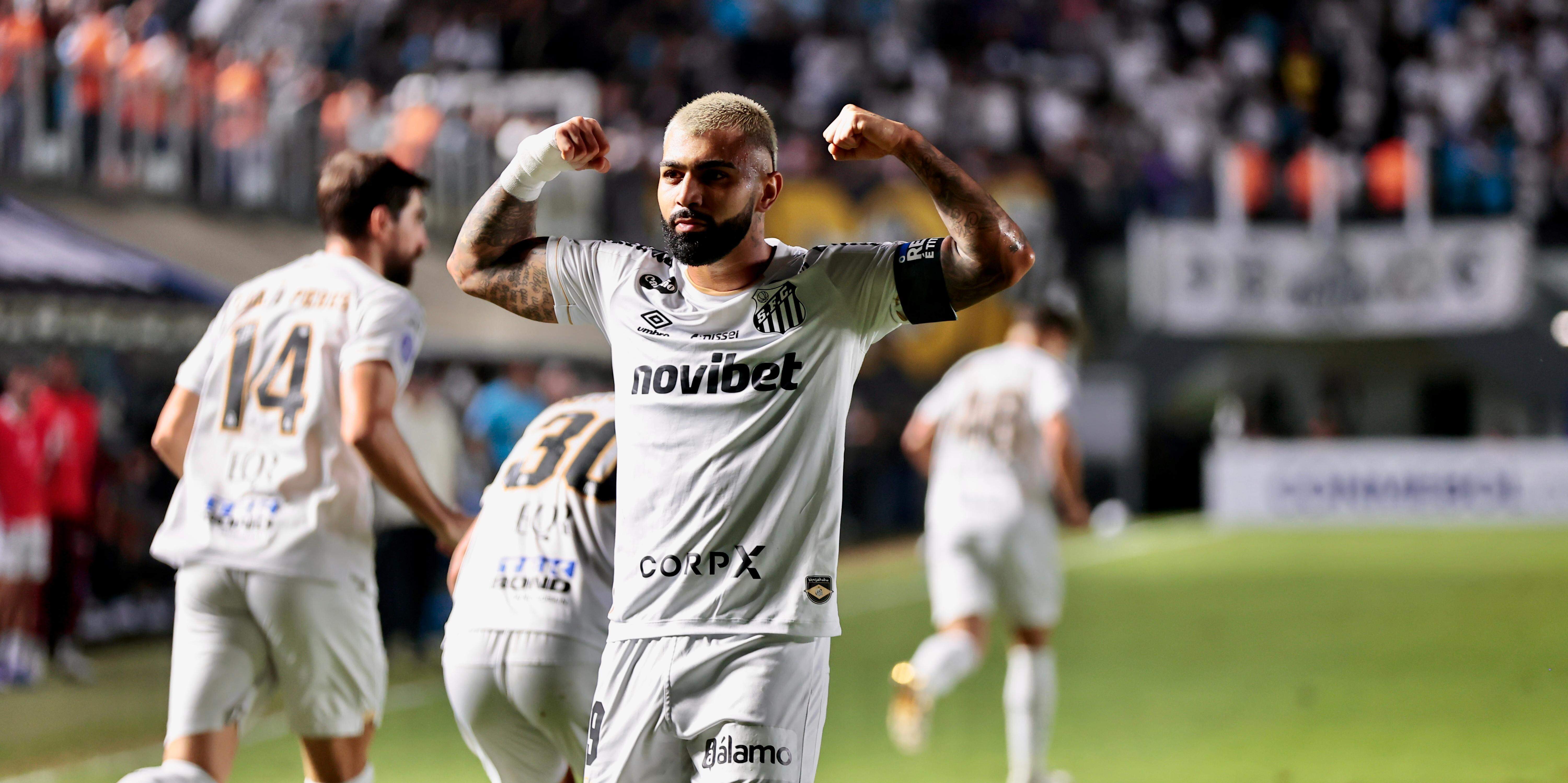 Gabigol marcou o primeiro para o Peixe, aos 14 minutos