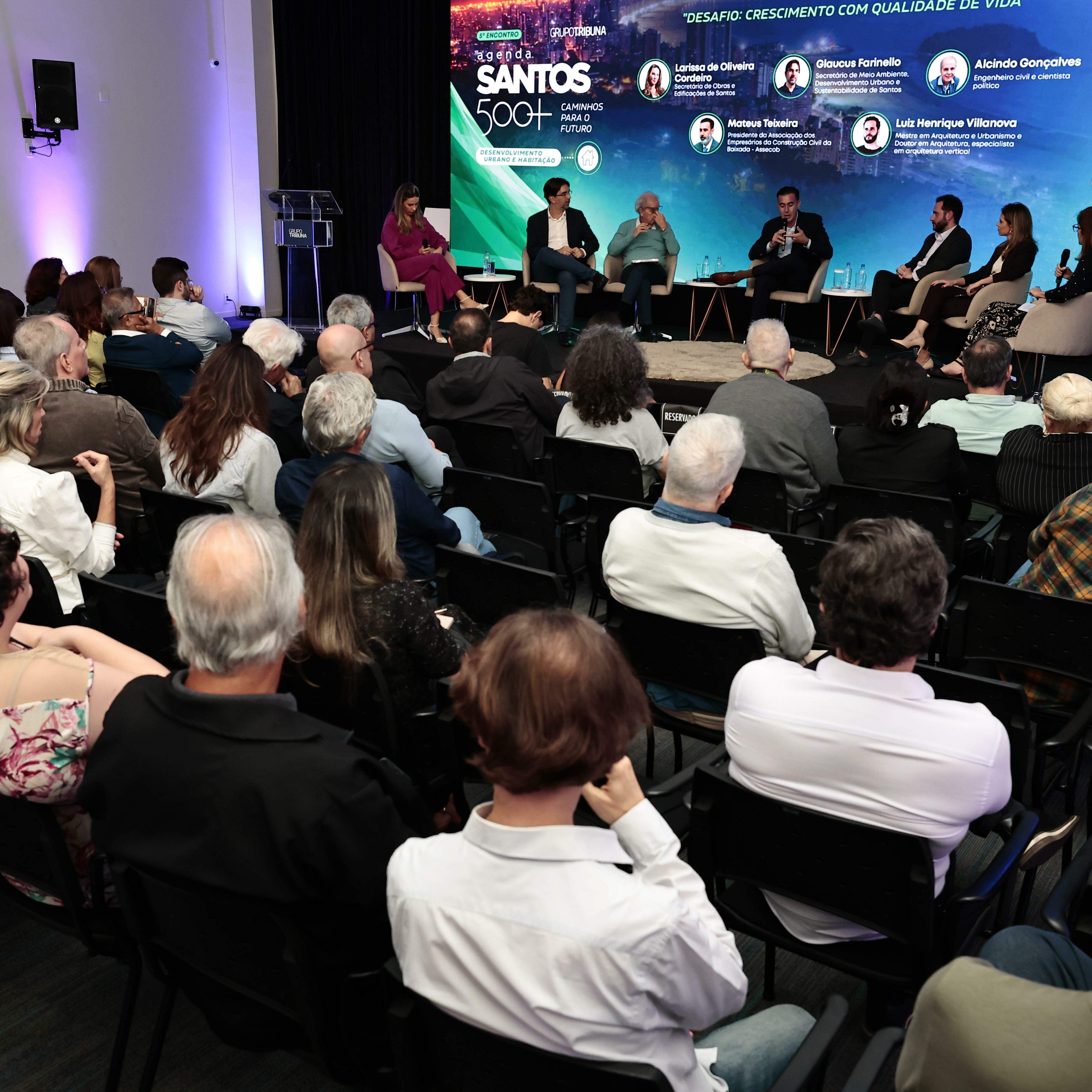 Iniciativa ocorreu na tarde desta quinta-feira (28), no auditório do Grupo Tribuna, em Santos. Planejamento urbano foi um aspecto tratado com profundidade