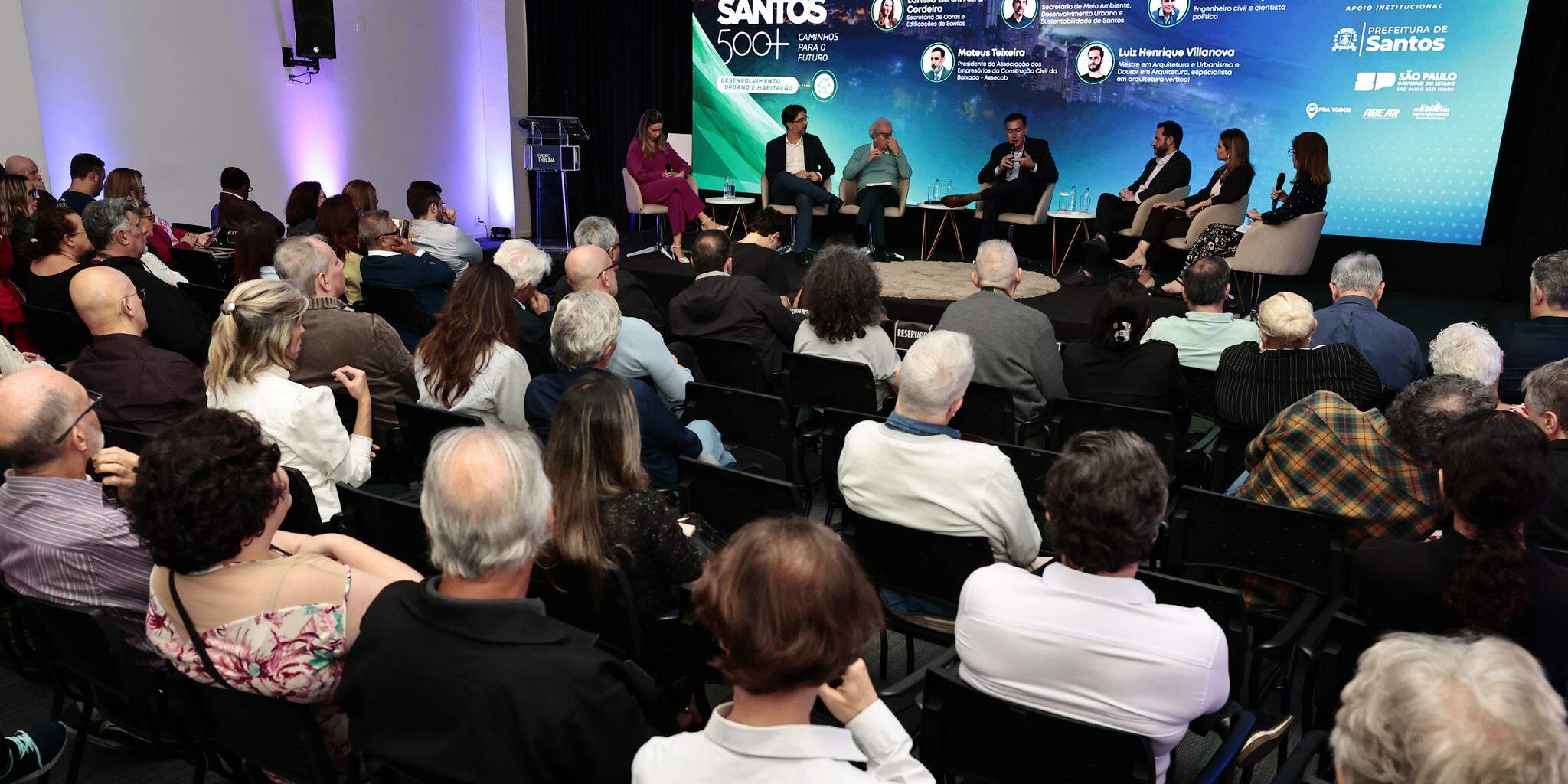 Iniciativa ocorreu na tarde desta quinta-feira (28), no auditório do Grupo Tribuna, em Santos. Planejamento urbano foi um aspecto tratado com profundidade