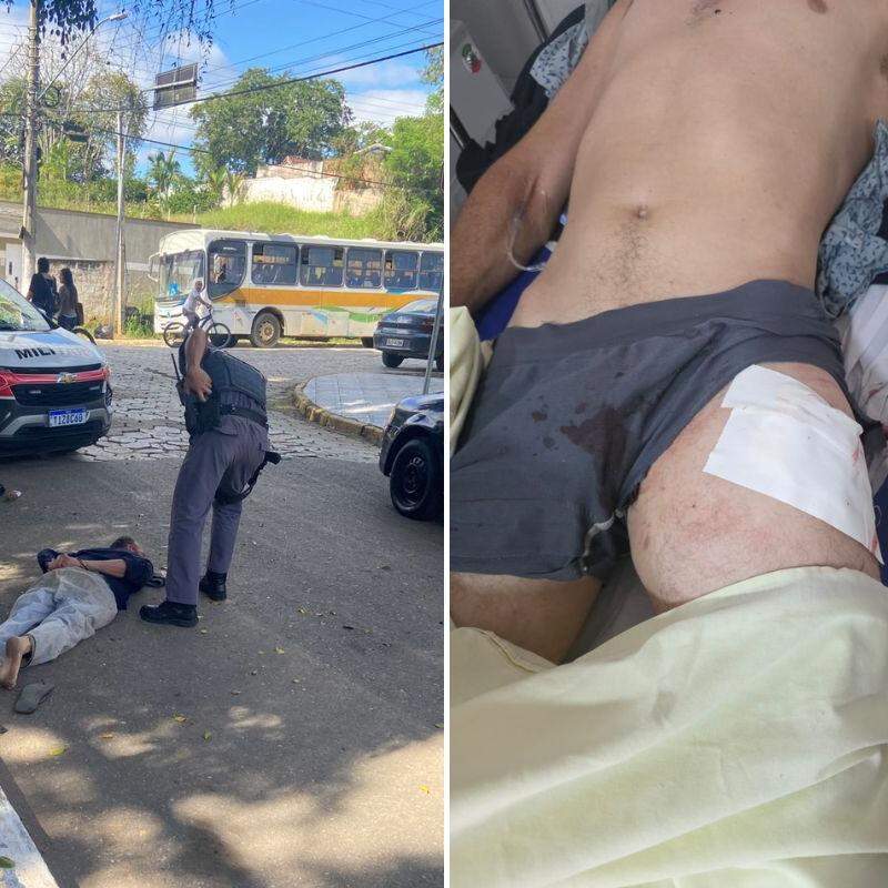 Homem de 40 anos foi baleado e preso após tentar atacar um policial militar em Barra do Turvo