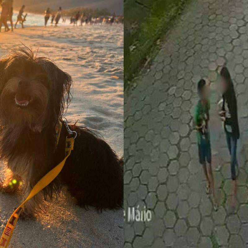 Paçoca foi levado pela mulher e criança