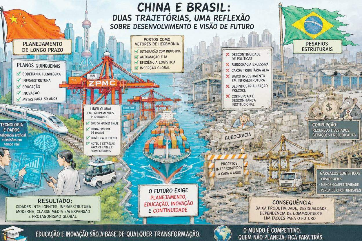 Missão na China expõe diferenças de planejamento entre Brasil e potência asiática