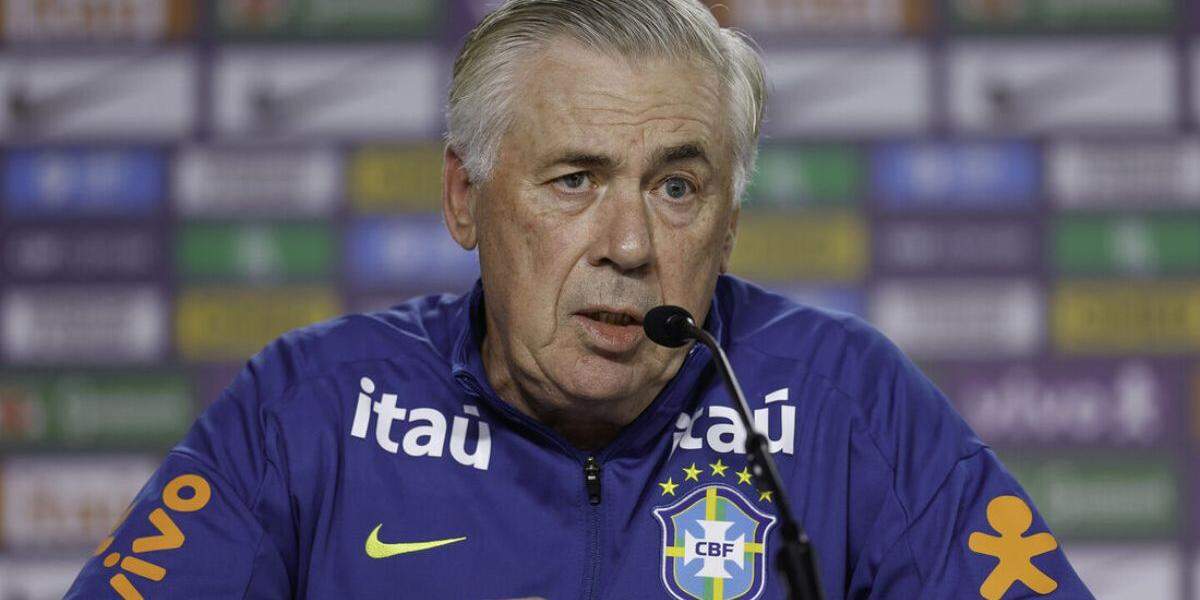Ancelotti admite novas dúvidas na seleção após goleada e detalha plano para Neymar