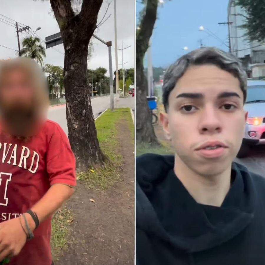Influenciador gravou momento da ameaça em Cubatão