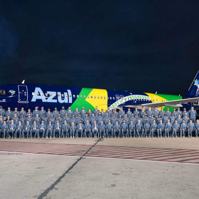 Seleção decola com atraso rumo aos EUA em avião de R$ 1,19 bi usado pelos Rolling Stones