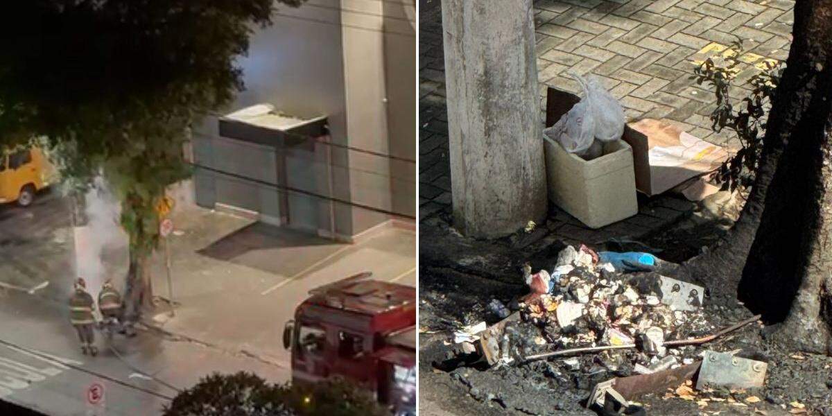 O incêndio aconteceu durante a madrugada desta quarta-feira