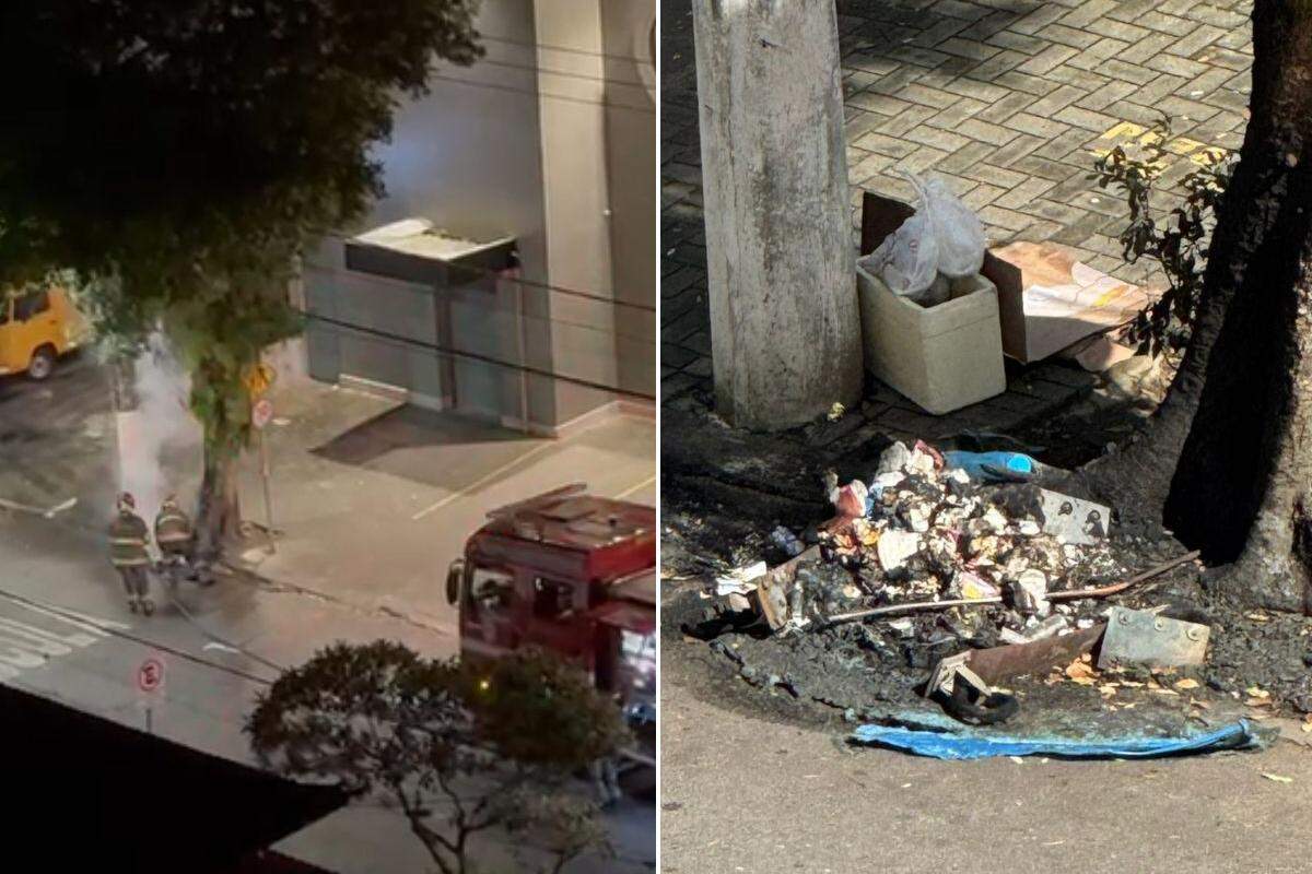 O incêndio aconteceu durante a madrugada desta quarta-feira