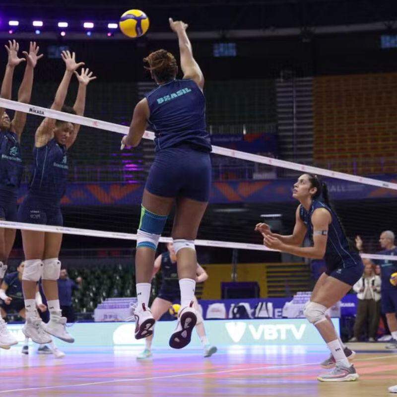 Seleção brasileira feminina de vôlei estreia com vitória sobre a Holanda na Liga das Nações